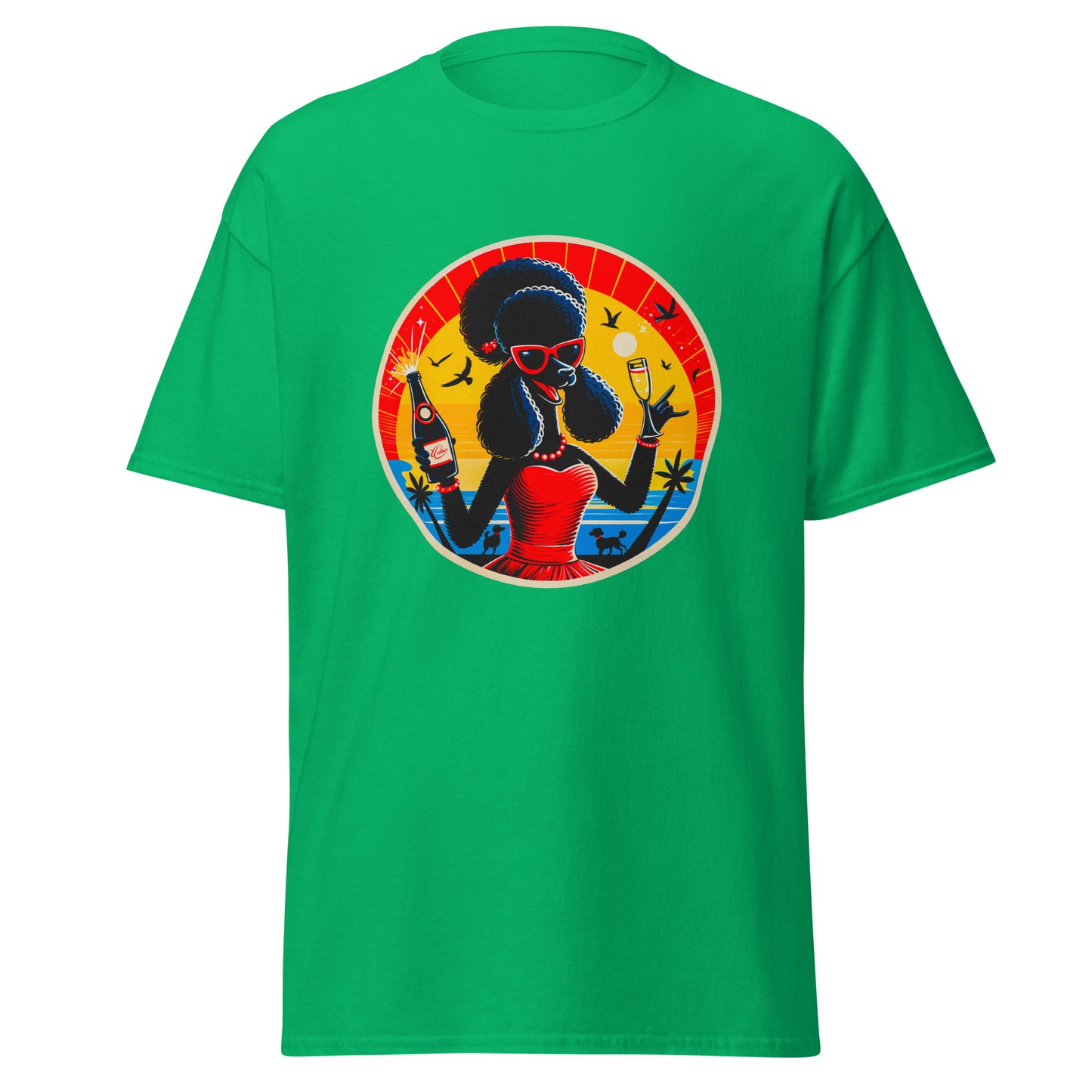 Klassisches Unisex T-"Dogs On Vacation"-Kollektion - Black Royal Poodle (female) #2 - Klassisches Unisex-T-Shirt - 13 verschiedene Farben