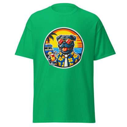 "Dogs On Vacation"-Kollektion - Black Bulldog - Klassisches Unisex-T-Shirt - 13 verschiedene Farben