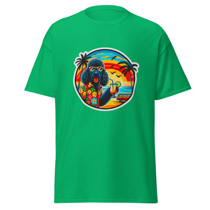 "Dogs On Vacation"-Kollektion - Black Royal Poodle #2 - Klassisches Unisex-T-Shirt - 13 verschiedene Farben