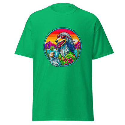 "Dogs On Vacation"-Kollektion - Afghane - Klassisches Unisex-T-Shirt - 13 verschiedene Farben