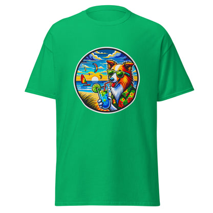 "Dogs On Vacation"-Kollektion - Australian Shepherd #4 (at Baltic Sea) - Klassisches Unisex-T-Shirt - 13 verschiedene Farben