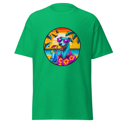 "Dogs On Vacation"-Kollektion - Greyhound - Klassisches Unisex-T-Shirt - 13 verschiedene Farben