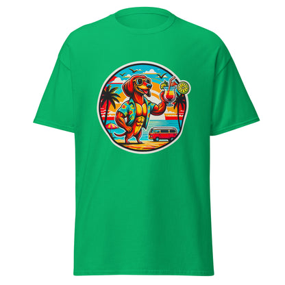 "Dogs On Vacation"-Kollektion - "Muscle Dachshund" #1 - Klassisches Unisex-T-Shirt - 13 verschiedene Farben