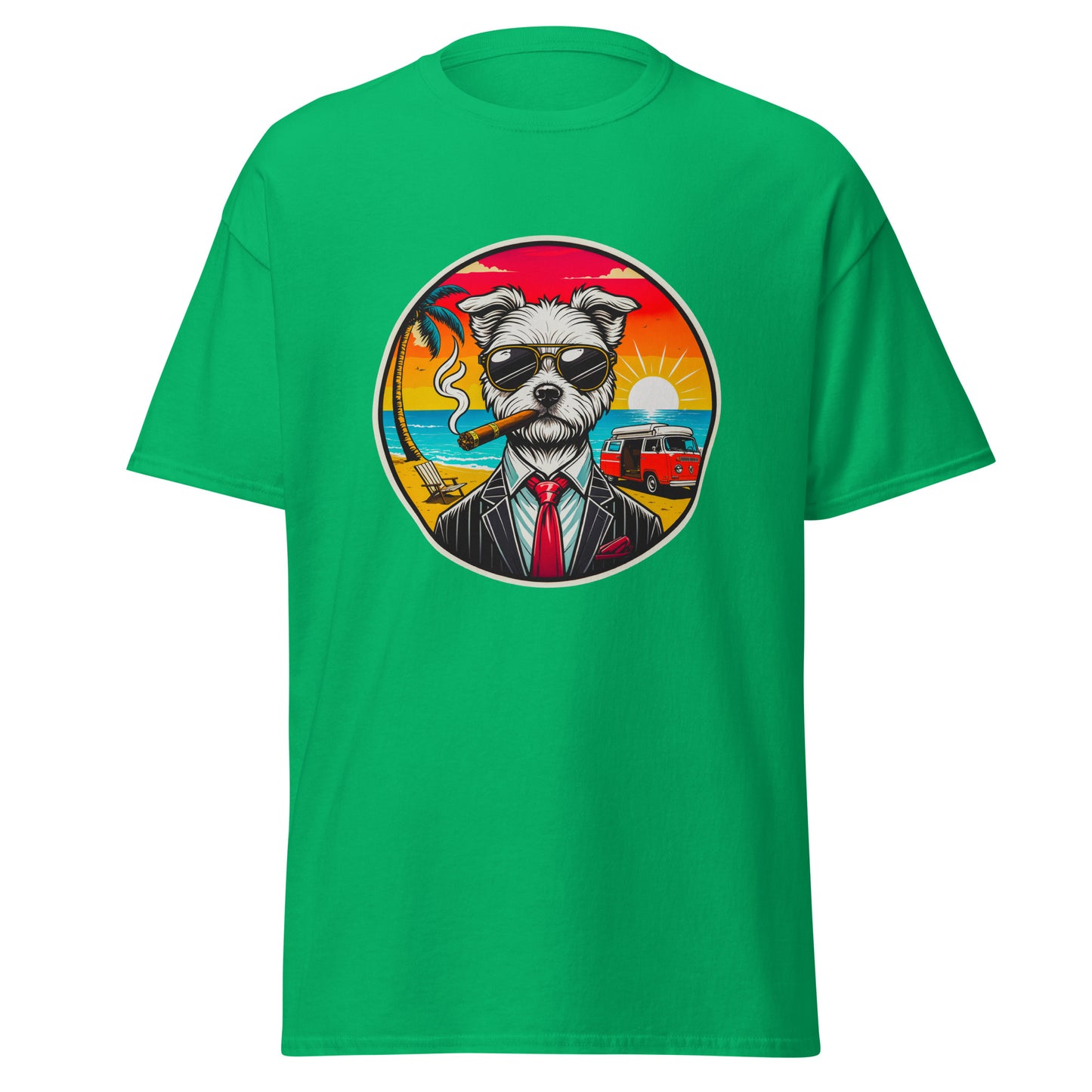 "Dogs On Vacation"-Kollektion - Malteser (Ivo) - Klassisches Unisex-T-Shirt - 13 verschiedene Farben