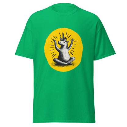 "YELLOW!" - Yoga-Unicorn - Klassisches Unisex T-Shirt - in 4 Farben