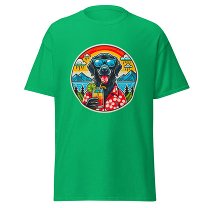 "Dogs On Vacation"-Kollektion - Flatcoat-Retriever - Klassisches Unisex-T-Shirt - 13 verschiedene Farben