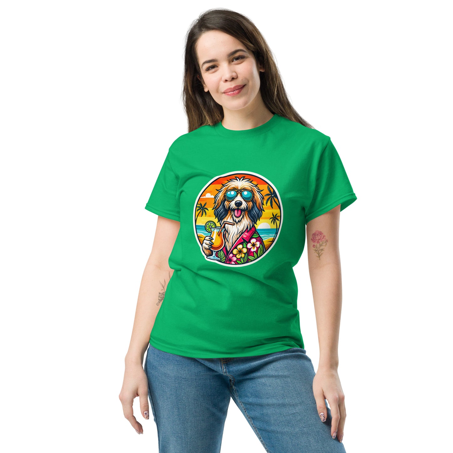 Schafspudel"Dogs On Vacation"-Kollektion - Schafpudel - Klassisches Unisex-T-Shirt - 13 verschiedene Farben