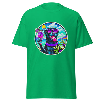 "Dogs On Vacation"-Kollektion - Black Labbi #3 - Klassisches Unisex-T-Shirt - 13 verschiedene Farben