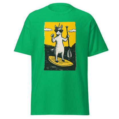 "YELLOW!" - Unicorn on a SUP! - Klassisches Unisex T-Shirt - in 4 Farben