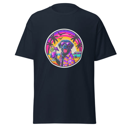 "Dogs On Vacation"-Kollektion - Black Labrador #1 - Klassisches Unisex-T-Shirt - 13 verschiedene Farben
