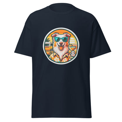 "Dogs On Vacation"-Kollektion - Australian Shepherd #1 - Klassisches Unisex-T-Shirt - 13 verschiedene Farben