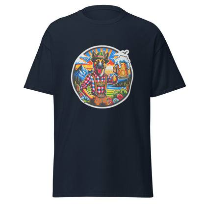 "Dogs On Vacation"-Kollektion - Schäferhund #1 (in Bavaria) - Klassisches Unisex-T-Shirt - 13 verschiedene Farben