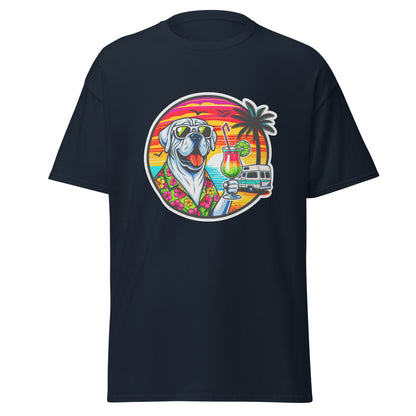 "Dogs On Vacation"-Kollektion - White Mastiff - Klassisches Unisex-T-Shirt - 13 verschiedene Farben