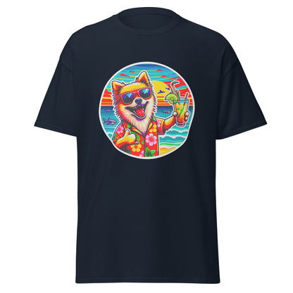 "Dogs On Vacation"-Kollektion - Pomeranian - Klassisches Unisex-T-Shirt - 13 verschiedene Farben