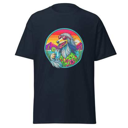 "Dogs On Vacation"-Kollektion - Afghane - Klassisches Unisex-T-Shirt - 13 verschiedene Farben