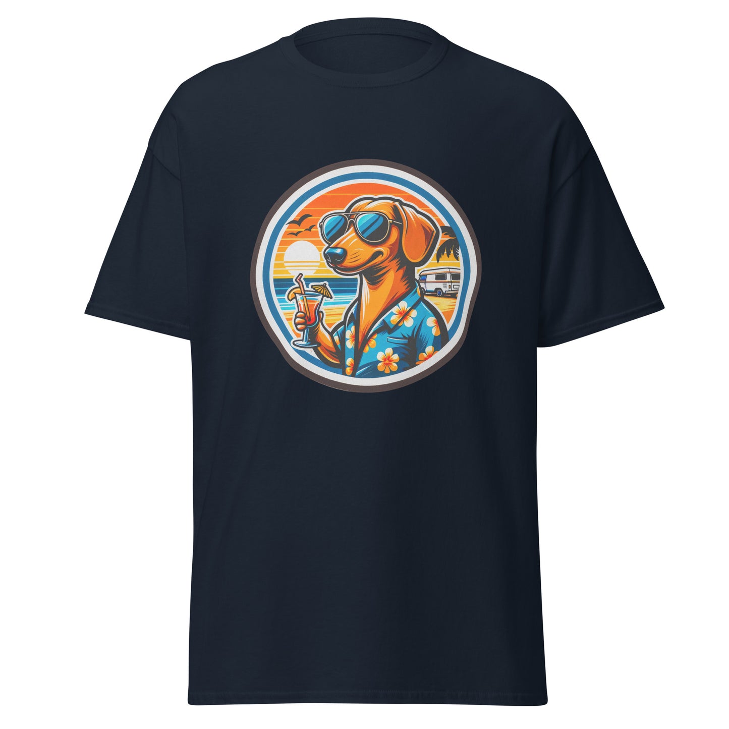 "Dogs On Vacation"-Kollektion - Cool Dachshund - Klassisches Unisex-T-Shirt - 13 verschiedene Farben