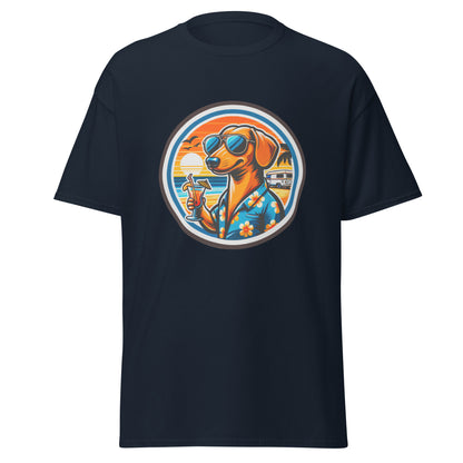 "Dogs On Vacation"-Kollektion - Cool Dachshund - Klassisches Unisex-T-Shirt - 13 verschiedene Farben