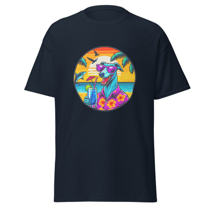 "Dogs On Vacation"-Kollektion - Greyhound - Klassisches Unisex-T-Shirt - 13 verschiedene Farben