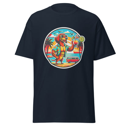 "Dogs On Vacation"-Kollektion - "Muscle Dachshund" #1 - Klassisches Unisex-T-Shirt - 13 verschiedene Farben
