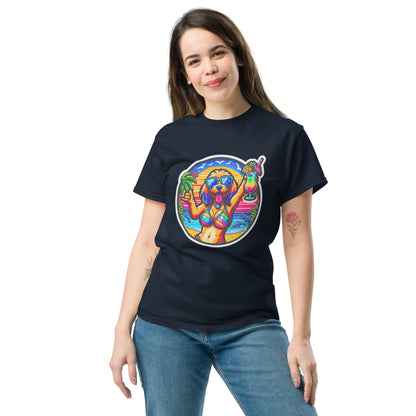 "Dogs On Vacation"-Kollektion - Blonde Havaneser #3 (female) - Klassisches Unisex-T-Shirt - 13 verschiedene Farben