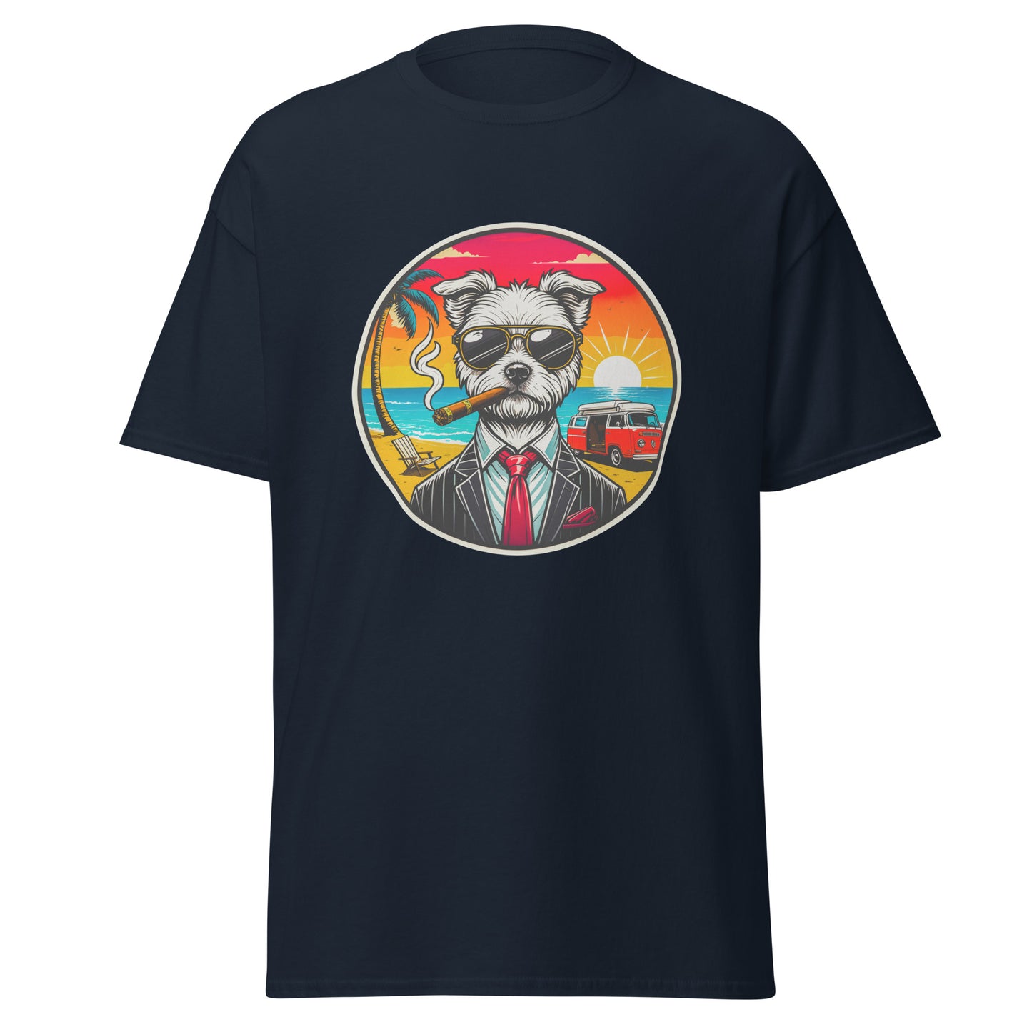 "Dogs On Vacation"-Kollektion - Malteser (Ivo) - Klassisches Unisex-T-Shirt - 13 verschiedene Farben