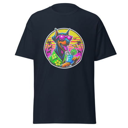 "Dogs On Vacation"-Kollektion - Dobermann - Klassisches Unisex-T-Shirt - 13 verschiedene Farben