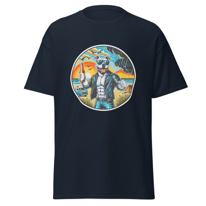 "Dogs On Vacation"-Kollektion - Staffordshire-Terrier #3 - Klassisches Unisex-T-Shirt - 13 verschiedene Farben