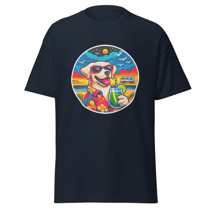 "Dogs On Vacation"-Kollektion - White Labbi - Klassisches Unisex-T-Shirt - 13 verschiedene Farben