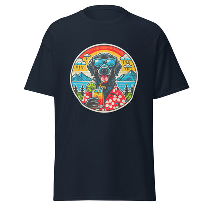 "Dogs On Vacation"-Kollektion - Flatcoat-Retriever - Klassisches Unisex-T-Shirt - 13 verschiedene Farben