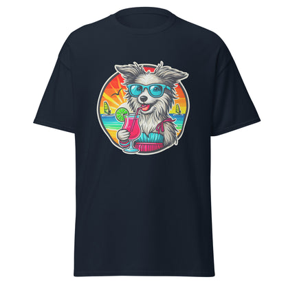 "Dogs On Vacation"-Kollektion - Bobtail - Klassisches Unisex-T-Shirt - 13 verschiedene Farben