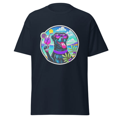 "Dogs On Vacation"-Kollektion - Black Labbi #3 - Klassisches Unisex-T-Shirt - 13 verschiedene Farben