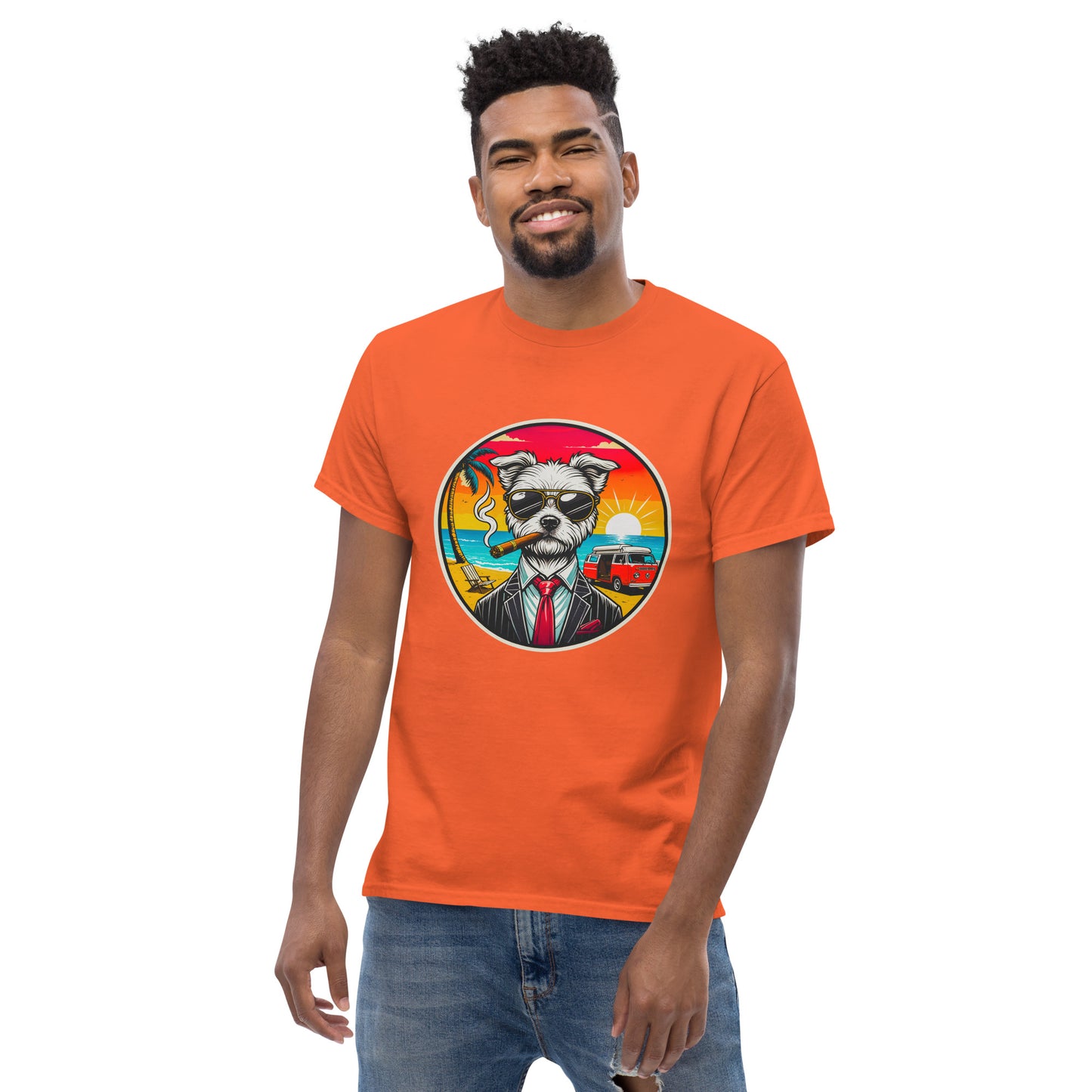 "Dogs On Vacation"-Kollektion - Malteser (Ivo) - Klassisches Unisex-T-Shirt - 13 verschiedene Farben