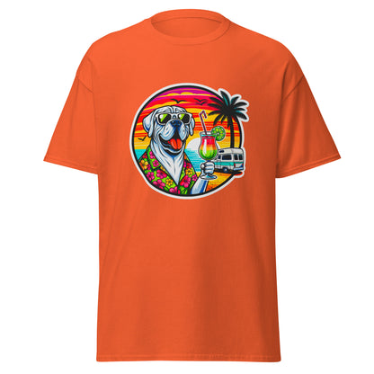 "Dogs On Vacation"-Kollektion - White Mastiff - Klassisches Unisex-T-Shirt - 13 verschiedene Farben