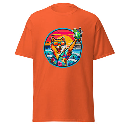 "Dogs On Vacation"-Kollektion - Shiba Inu - Klassisches Unisex-T-Shirt - 13 verschiedene Farben
