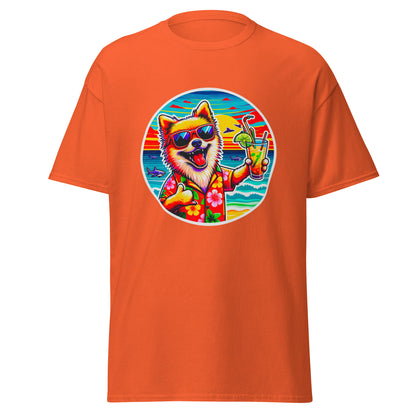 "Dogs On Vacation"-Kollektion - Pomeranian - Klassisches Unisex-T-Shirt - 13 verschiedene Farben