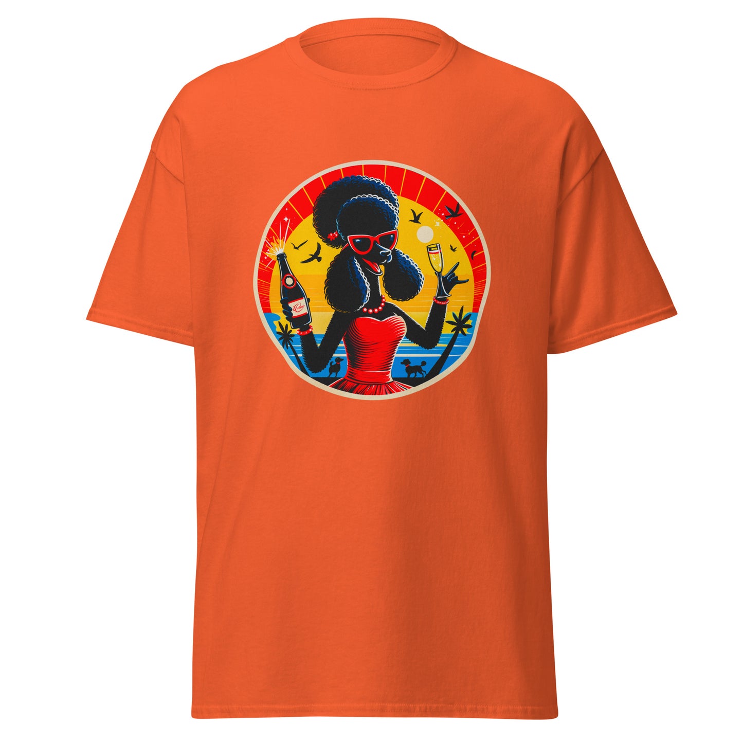Klassisches Unisex T-"Dogs On Vacation"-Kollektion - Black Royal Poodle (female) #2 - Klassisches Unisex-T-Shirt - 13 verschiedene Farben