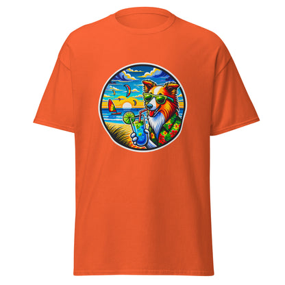"Dogs On Vacation"-Kollektion - Australian Shepherd #4 (at Baltic Sea) - Klassisches Unisex-T-Shirt - 13 verschiedene Farben