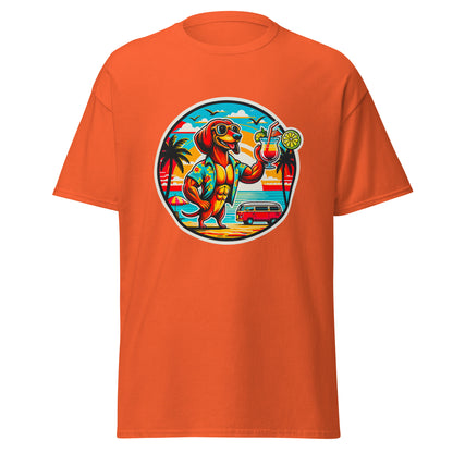 "Dogs On Vacation"-Kollektion - "Muscle Dachshund" #1 - Klassisches Unisex-T-Shirt - 13 verschiedene Farben