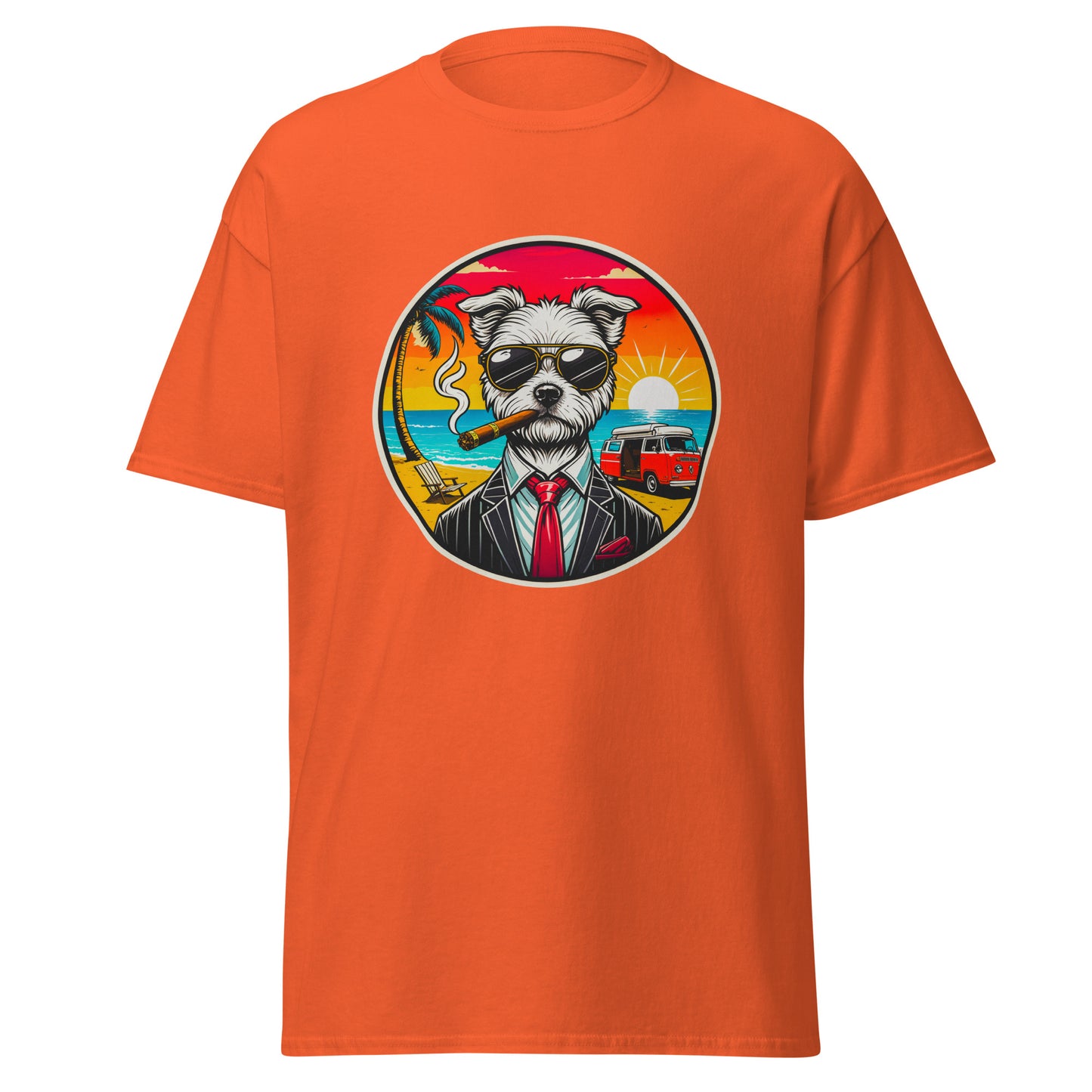 "Dogs On Vacation"-Kollektion - Malteser (Ivo) - Klassisches Unisex-T-Shirt - 13 verschiedene Farben