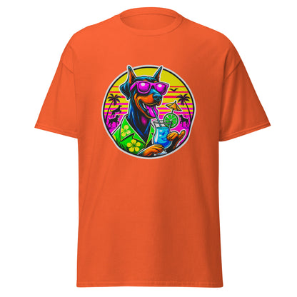 "Dogs On Vacation"-Kollektion - Dobermann - Klassisches Unisex-T-Shirt - 13 verschiedene Farben