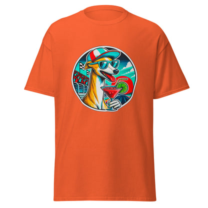 "Dogs On Vacation"-Kollektion - Whippet - Klassisches Unisex-T-Shirt - 13 verschiedene Farben