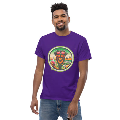 "Dogs On Vacation"-Kollektion - Rottweiler - Klassisches Unisex-T-Shirt - 13 verschiedene Farben