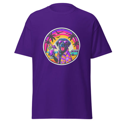 "Dogs On Vacation"-Kollektion - Black Labrador #1 - Klassisches Unisex-T-Shirt - 13 verschiedene Farben