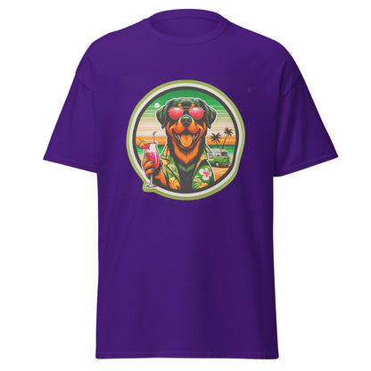 "Dogs On Vacation"-Kollektion - Rottweiler - Klassisches Unisex-T-Shirt - 13 verschiedene Farben