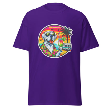 "Dogs On Vacation"-Kollektion - White Mastiff - Klassisches Unisex-T-Shirt - 13 verschiedene Farben