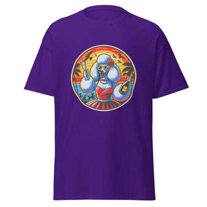 "Dogs On Vacation"-Kollektion - Weißer Großpudel (female) - Klassisches Unisex-T-Shirt - 13 verschiedene Farben