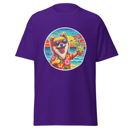 "Dogs On Vacation"-Kollektion - Pomeranian - Klassisches Unisex-T-Shirt - 13 verschiedene Farben