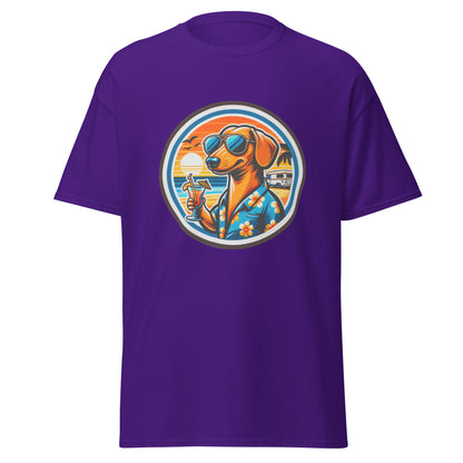 "Dogs On Vacation"-Kollektion - Cool Dachshund - Klassisches Unisex-T-Shirt - 13 verschiedene Farben