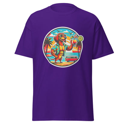 "Dogs On Vacation"-Kollektion - "Muscle Dachshund" #1 - Klassisches Unisex-T-Shirt - 13 verschiedene Farben