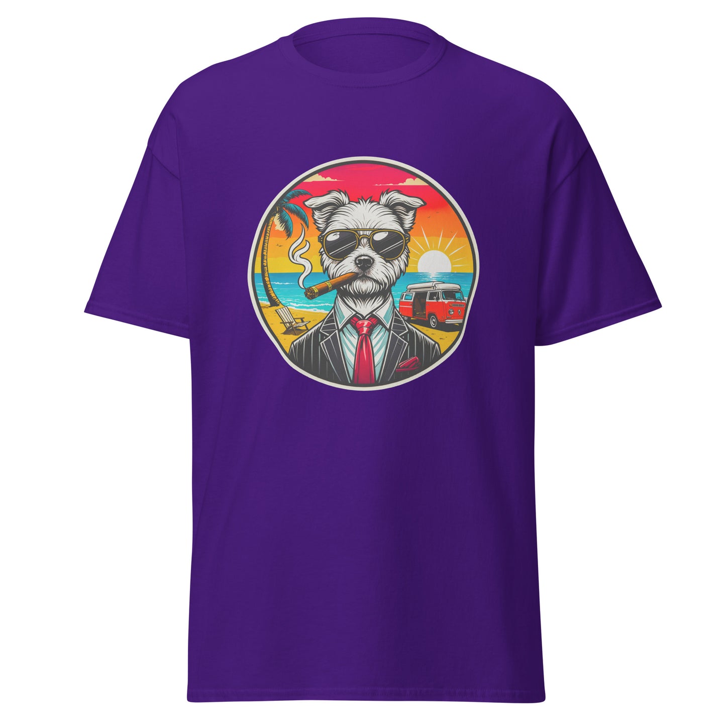 "Dogs On Vacation"-Kollektion - Malteser (Ivo) - Klassisches Unisex-T-Shirt - 13 verschiedene Farben